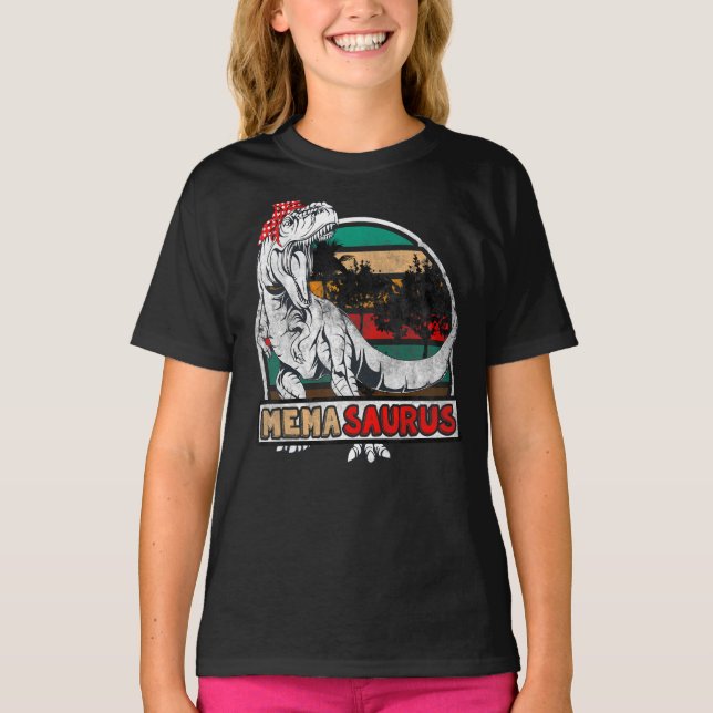 Memasaurus Rex Dinosaur Mema Saurus Family Matchin T Shirt (Framsida)