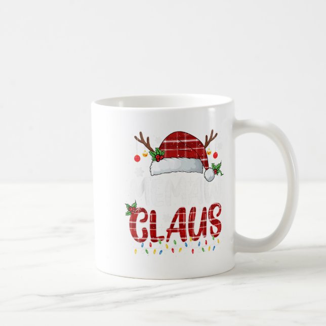 Memaw Claus Christmas Lights Pajama Family Matchin Kaffemugg (Höger)