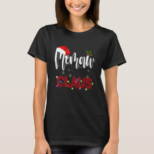 Memaw Claus Matchande Julpyjamas för Familjen Xmas T Shirt