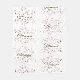 Memaw Floral Blanket Fleecefilt