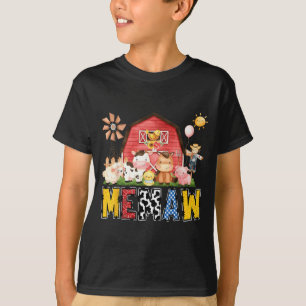 Memaw gård ko födelsedags pojke matchande familj f t shirt