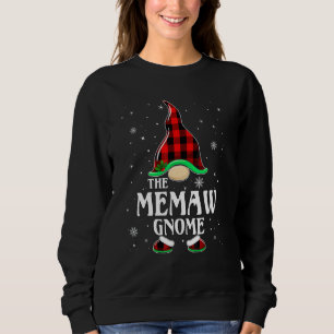 Memaw Gnome Buffalo-rutig Matchande Jul Familj T Shirt
