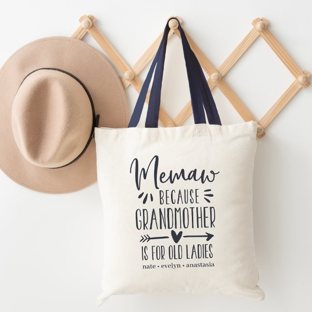 Memaw | Mormor för gammal Dam Tygkasse (Skapare uppladdad)