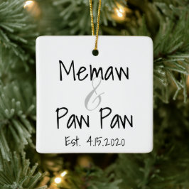 Memaw och Tass Tass First Grandchild Ornament