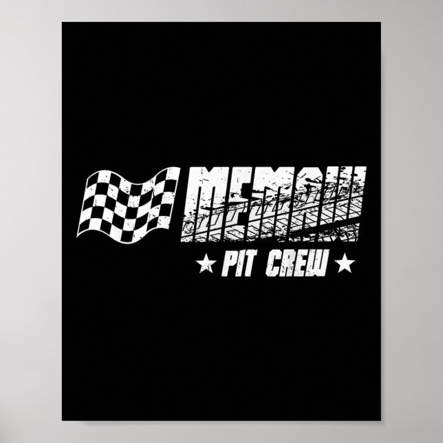 Memaw Pit Crew Tävling, Tävla för bilbarnsdagsfami Poster (Framsidan)