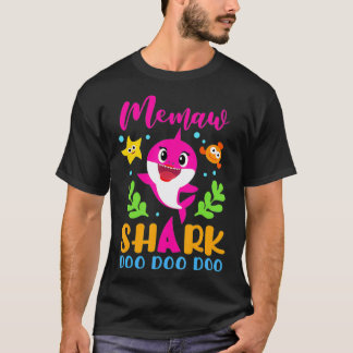 Memaw Shark Memaw Shark Älskare-familjen Mors dag T Shirt