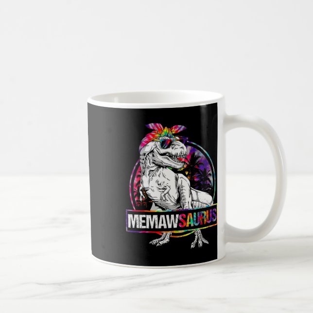 Memawsaurus Dinosaur Memaw Saurus Familj Matchande Kaffemugg (Höger)