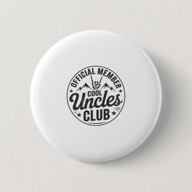 Member Cool Uncles Club Funny Uncle Father's Day  Knapp (Framsida)