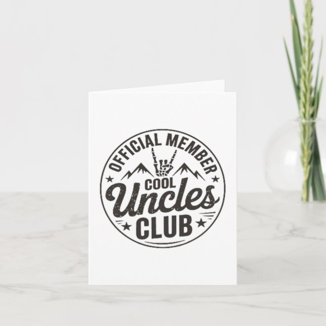 Member Cool Uncles Club Funny Uncle Father's Day  Kort (Framsida)
