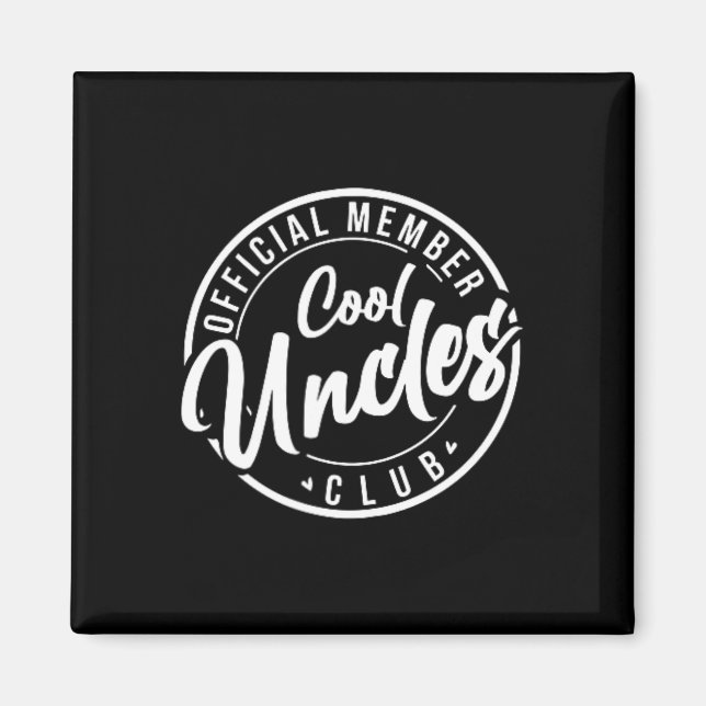 Member Coola Uncles Klubb Vintage Fars dag Magnet (Framsidan)