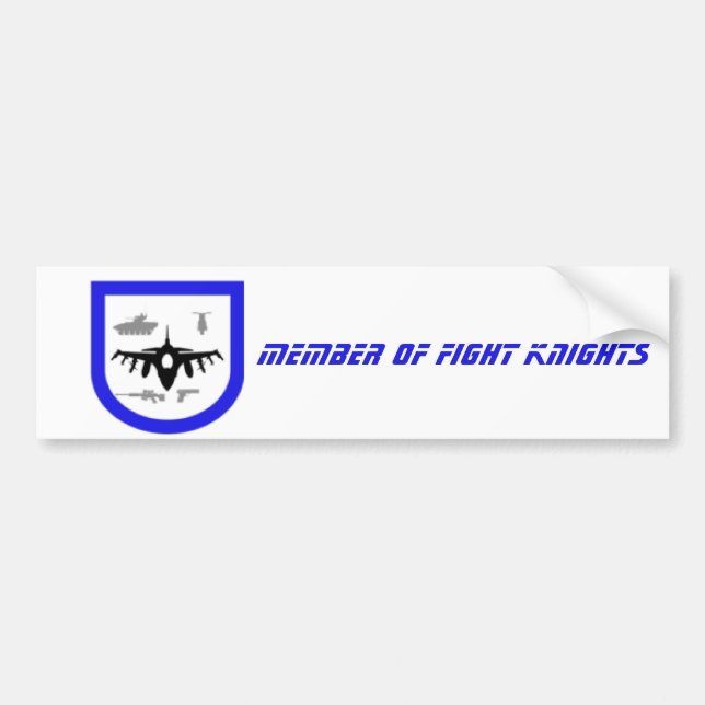 Member of Fight Knights Autoaufkleber Bildekal (Framsidan)