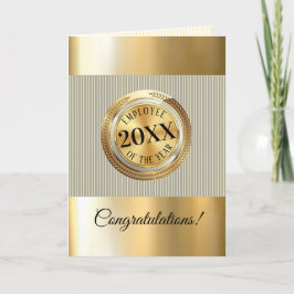 Memblem i Faux guld som är anställd på årskortet Kort