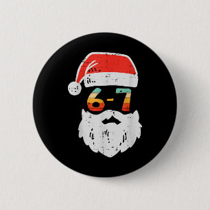 Meme 67 Santa Xmas Six Seven Christmas Tonåringar Knapp