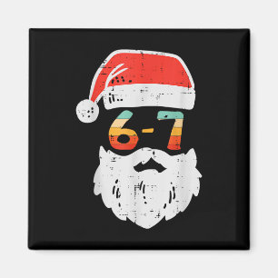 Meme 67 Tomte Xmas Six Seven Jul Tonårspojkar Magnet