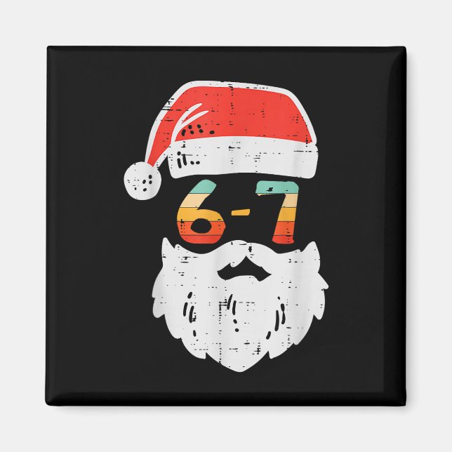 Meme 67 Tomte Xmas Six Seven Jul Tonårspojkar  Magnet (Framsidan)