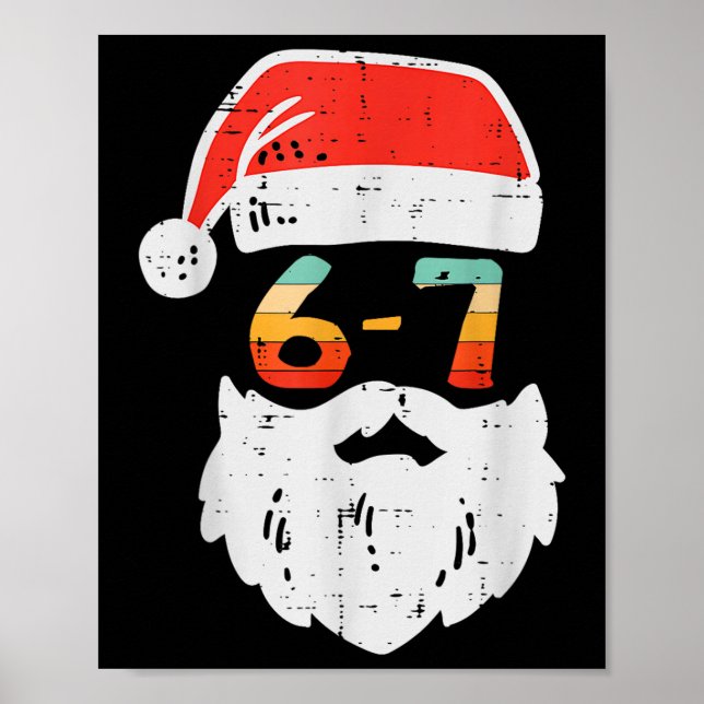 Meme 67 Tomte Xmas Six Seven Jul Tonårspojkar  Poster (Framsidan)