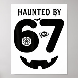 Meme 6 7 Italienska Brainrot Halloween-kostym Spök Poster