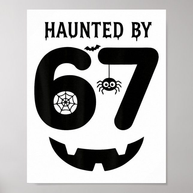 Meme 6 7 Italienska Brainrot Halloween-kostym Spök Poster (Framsidan)