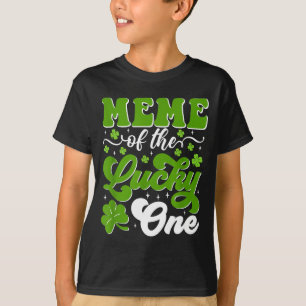 Meme av den lyckliga första födelsedagen st patric t shirt