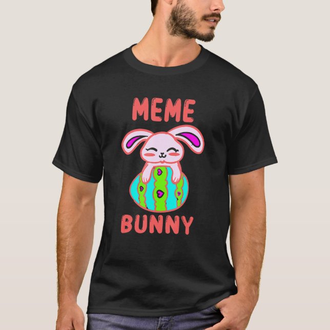 Meme Bunny Matching Family Påsk T Shirt (Framsida)