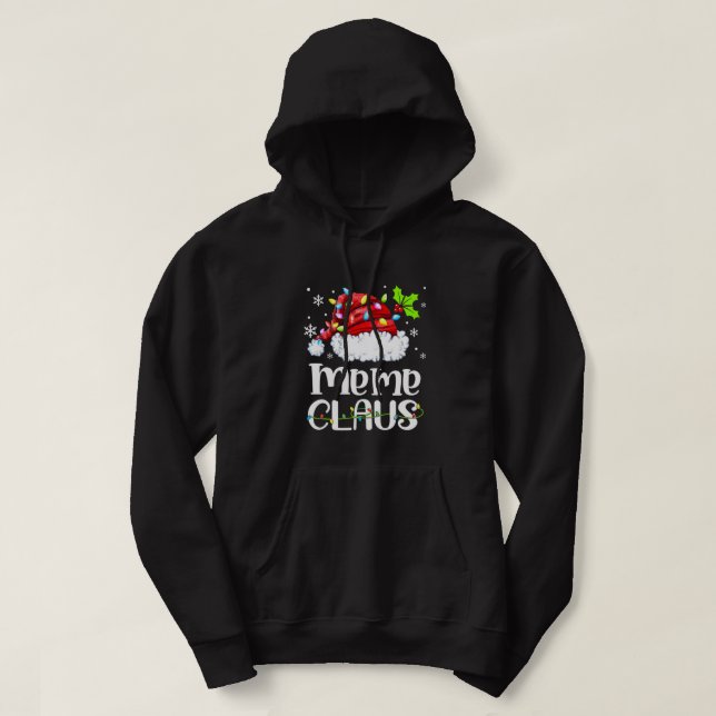 Meme Claus Gnome God jul Julafton Santa's Favo Hoodie (Design framsida)