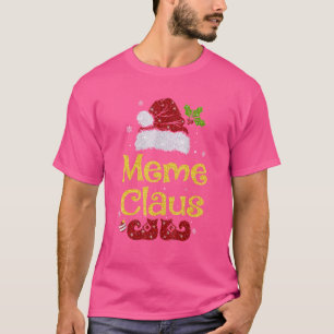 Meme Claus jul Pajama-familjen som matchar Julafto T Shirt