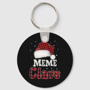 Meme Claus jul Red Play Pajama Family Match Nyckelring