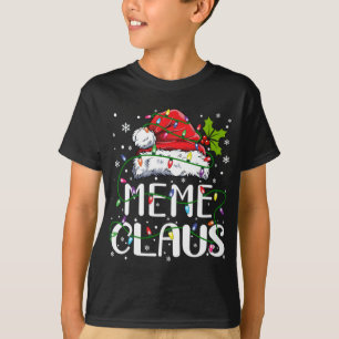 Meme Claus jul Santa Hat Matching Family Xma T Shirt