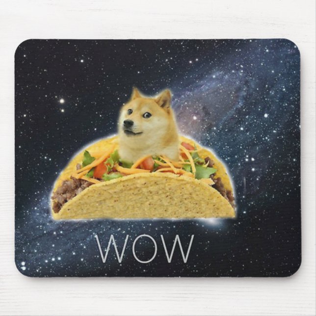 meme för dogeutrymmetaco musmatta (Framsidan)