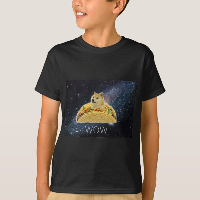 meme för dogeutrymmetaco tee shirt (Framsida)