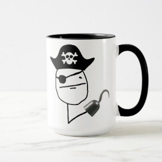 Meme för piratpokeransikte mugg