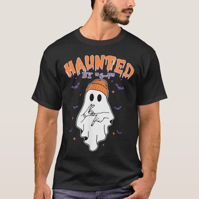 Meme Halloween hemsökt  T Shirt (Framsida)