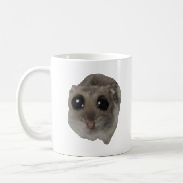 meme, hamster, hamster meme, sad hamster, funny kaffemugg (Vänster)