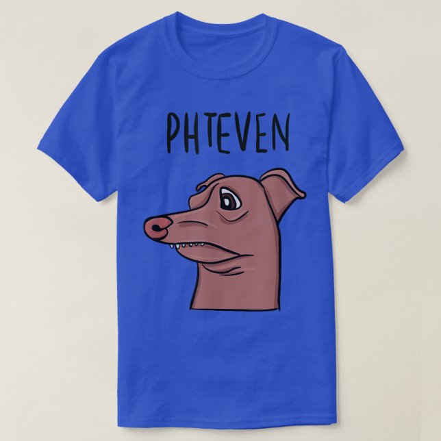 Meme Hund Funny Phteven-Hund för länkning  T Shirt (Design framsida)