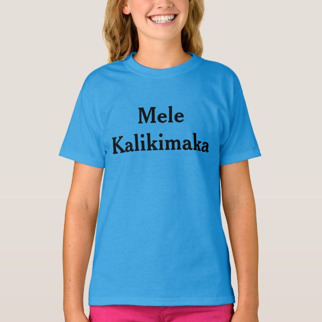 meme Kalikimaka—god jul på Hawaiian T-shirt (Framsida)