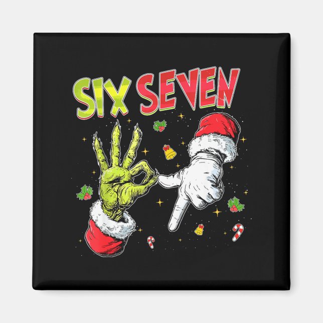 Meme Nummer 67 Bro Slang Sex Sju Jul Hand  Magnet (Framsidan)