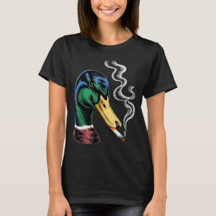 Meme om gräsand som röker cigarett rolig gräsand t shirt