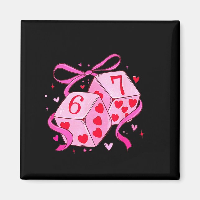 Meme Playing Cards Valentine,preppy Funny Coquette Magnet (Framsidan)