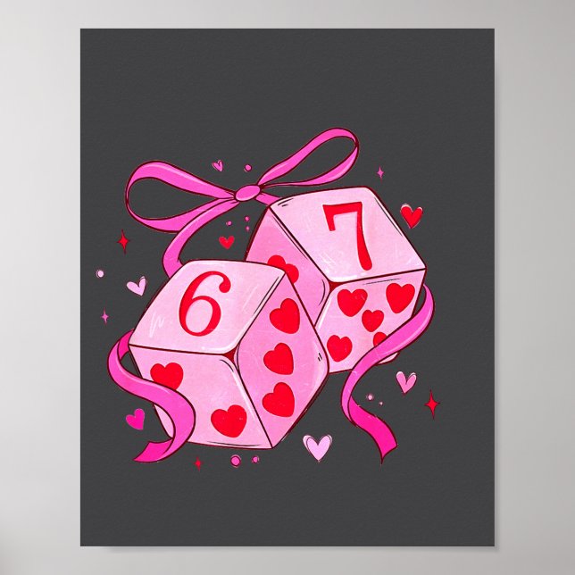 Meme Playing Cards Valentine,preppy Funny Coquette Poster (Framsidan)