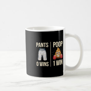 Meme Poop Toilet Humor Poop Funny som säger Byxor Kaffemugg