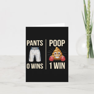 Meme Poop Toilet Humor Poop Funny som säger Byxor  Kort