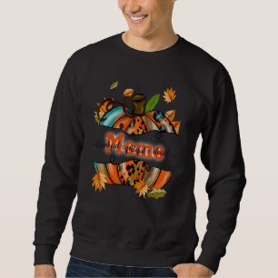 Meme Pumpkin Leopard Meme tacksamt tacksam Blesse Lång Ärmad Tröja