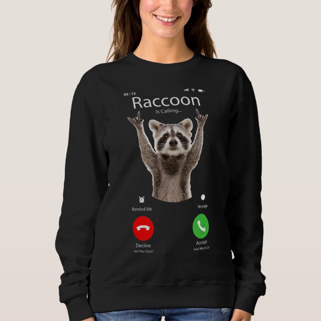Meme Raccoon Raccoon ringer T Shirt (Framsida)