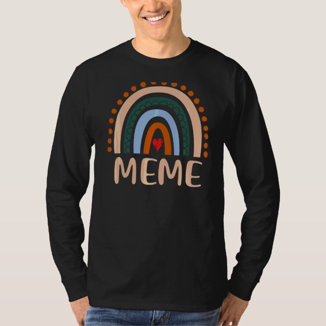 Meme Rainbow Grandma Cute Mors dag Meme T Shirt (Framsida)