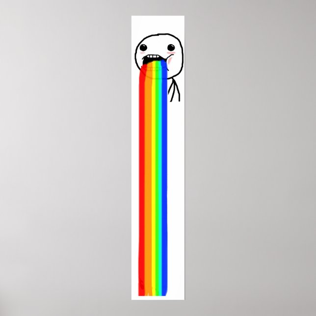 Meme Rainbow Puke Poster (Framsidan)