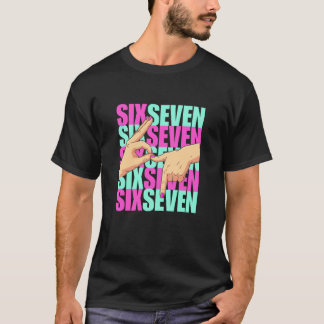 Meme Rolig Sex Sju Rosa Blå Gen Alpha Slang Hum T Shirt