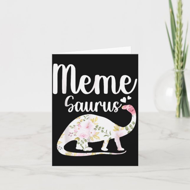 Meme Saurus Grandma Mother's Day Thanksgiving Chri Kort (Framsida)