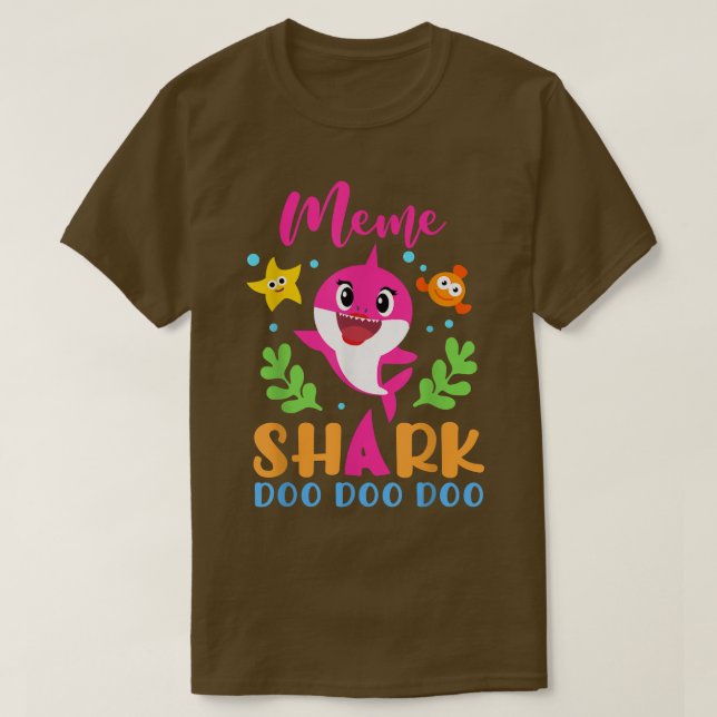 Meme Shark Shark Älskare-familjen Mors dag T Shirt (Design framsida)