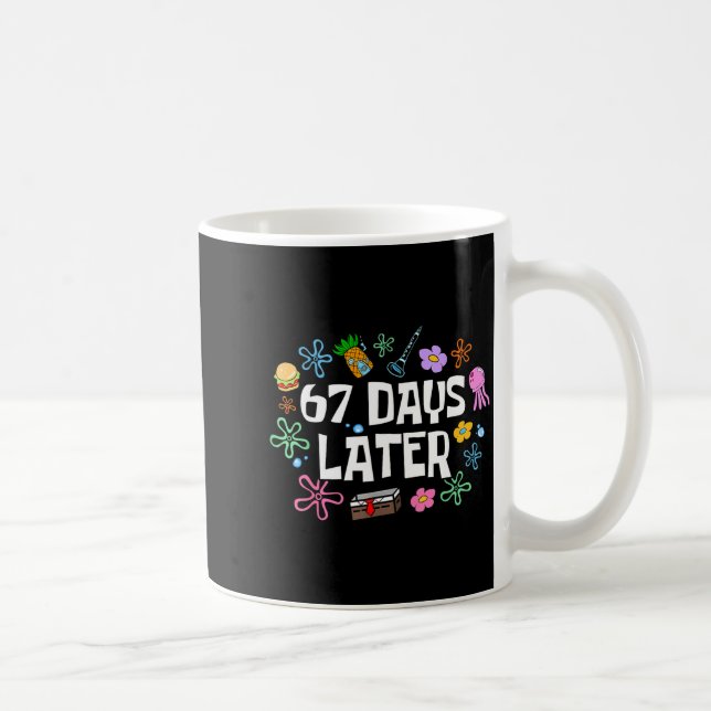 Meme Teacher Student 67 Days Later Funny 67th Day  Kaffemugg (Höger)