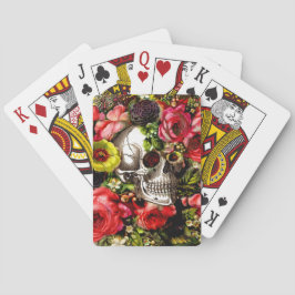 Memento Blommigt Skull Casinokort
